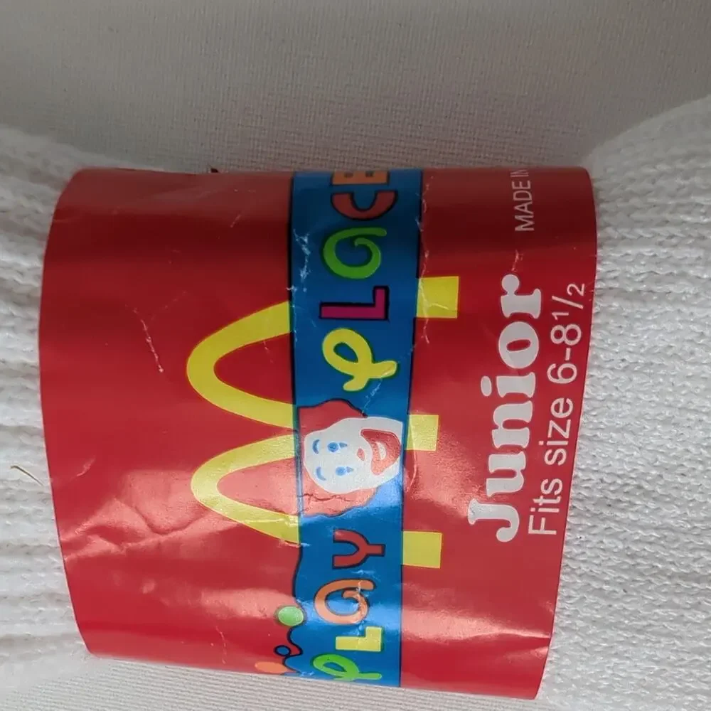 NWT Vintage Kids Socks McDonalds Playplace Junior Size 6-8 1/2 Child‎ Unisex 80s
